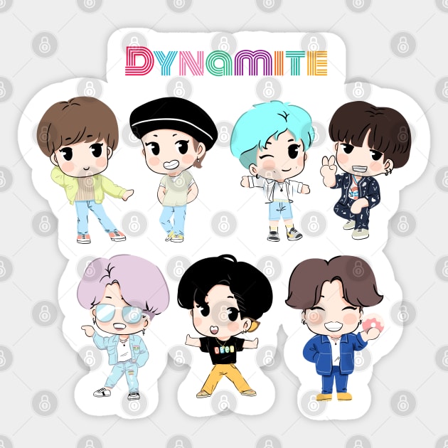 BTS DYNAMITE CHIBI Sticker by chibibyjean